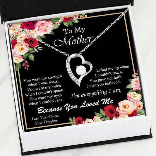 Mom Necklace, Gift For Mom Forever Love Necklace You Loved Me Gifts for Mother (Mom) Rakva