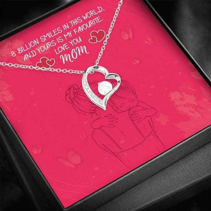 Mom Necklace, Gift For Mom Forever Love Necklace Your Smile Is My Favorite Gifts for Mother (Mom) Rakva