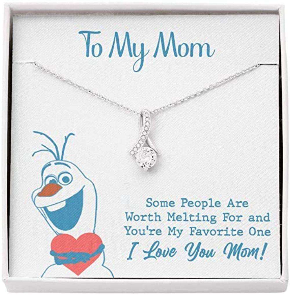 Mom Necklace, Gift For Mom From Daughter Son To My Mom Worth Melting Necklace Gifts For Daughter Rakva