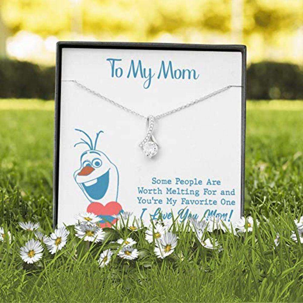 Mom Necklace, Gift For Mom From Daughter Son To My Mom Worth Melting Necklace Gifts For Daughter Rakva