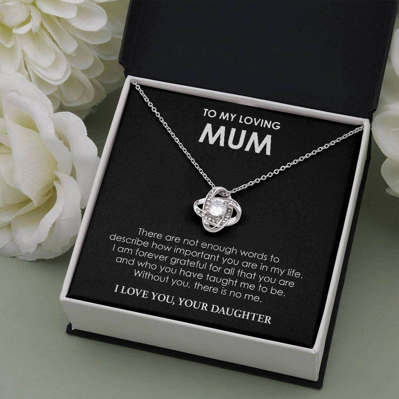 Mom Necklace, Gift For Mom From Daughter To My Loving Mum Necklace Gifts For Daughter Rakva