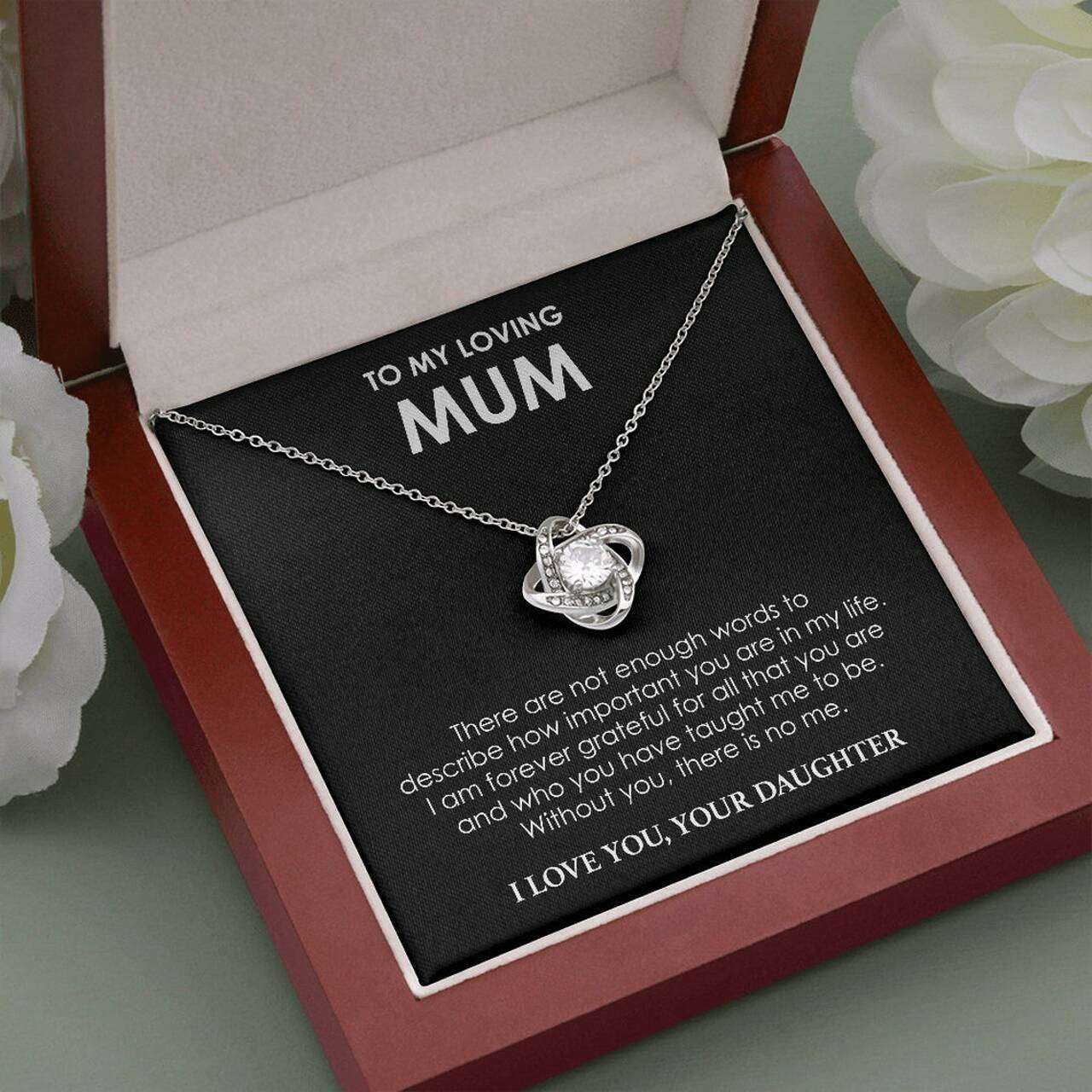 Mom Necklace, Gift For Mom From Daughter To My Loving Mum Necklace Gifts For Daughter Rakva