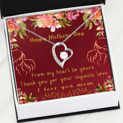 Mom Necklace, Gift For Mom From My Heart To Yours Forever Love Necklace Gifts for Mother (Mom) Rakva