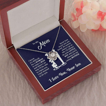 Mom Necklace, Gift For Mom From Son To My Mom Necklace Always Be My Caring Mother Gifts for Mother (Mom) Rakva