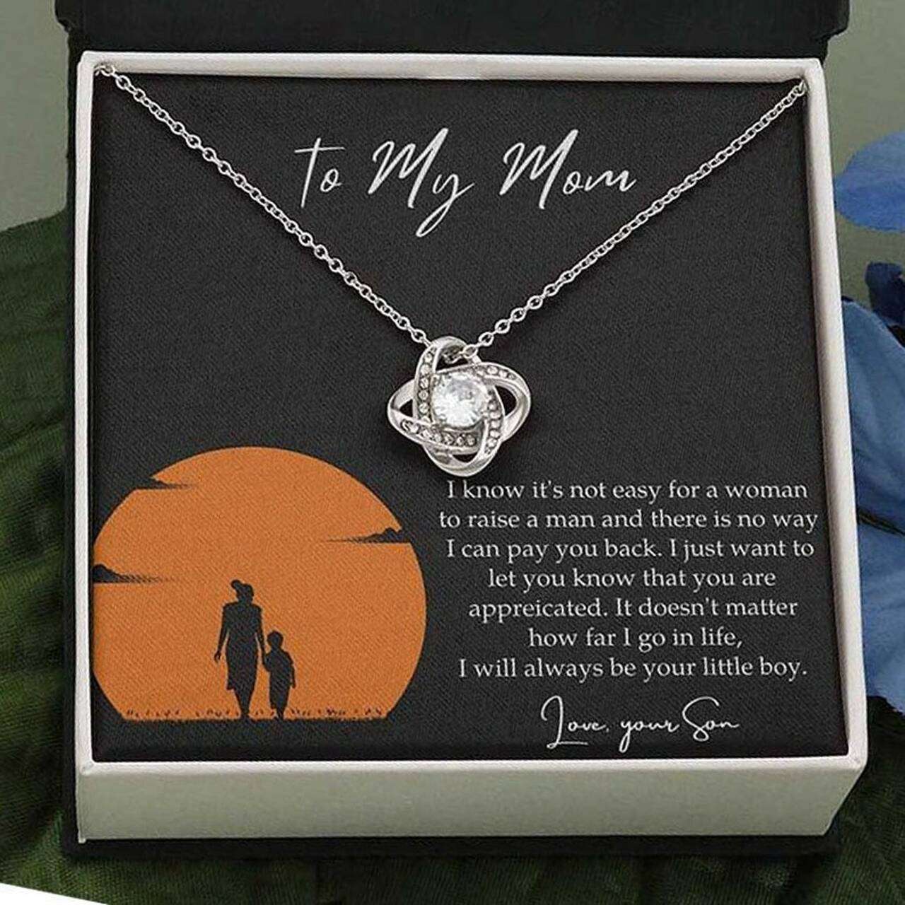 Mom Necklace, Gift For Mom From Son To My Mom Necklace Always Be Your Little Boy Gifts for Mother (Mom) Rakva