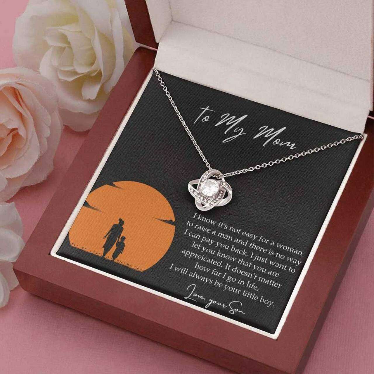 Mom Necklace, Gift For Mom From Son To My Mom Necklace Always Be Your Little Boy Gifts for Mother (Mom) Rakva