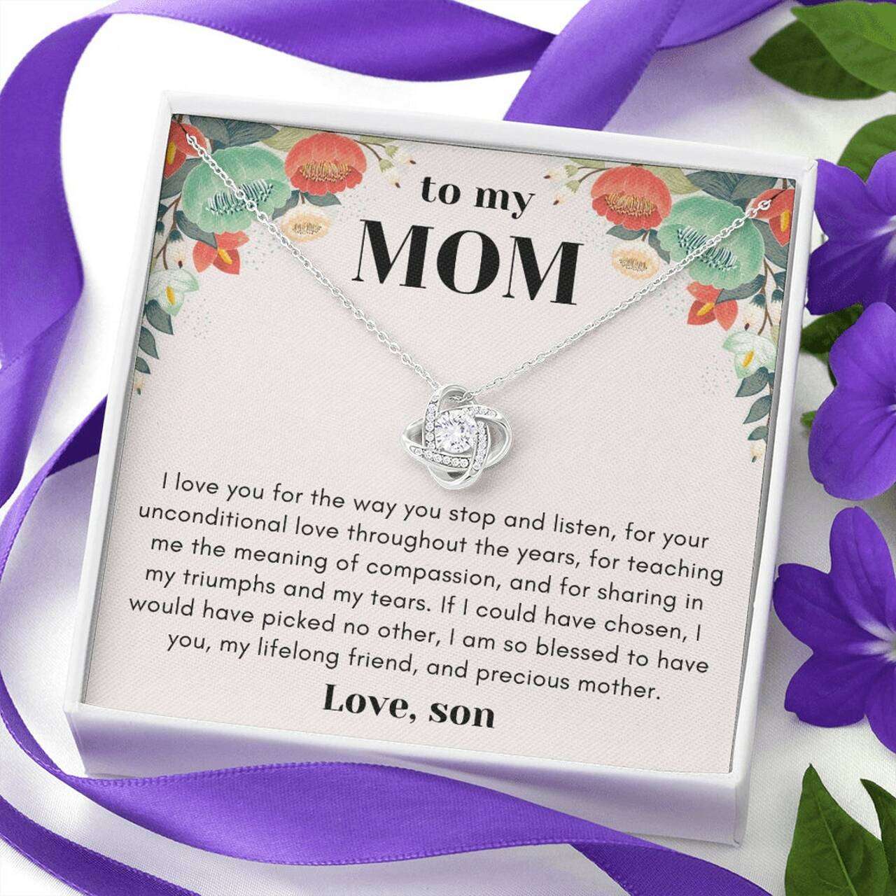 Mom Necklace, Gift For Mom From Son To My Mom Necklace Gifts for Mother (Mom) Rakva