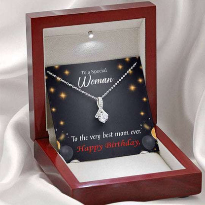 Mom Necklace, Gift For Mom Happy Birthday Alluring Beauty Necklace Gifts for Mother (Mom) Rakva