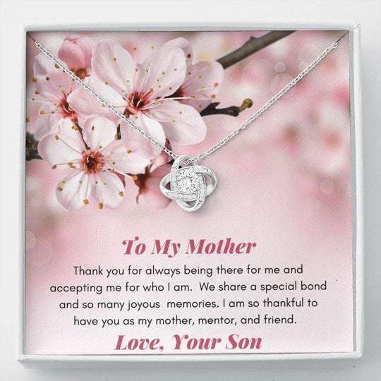 Mom Necklace, Gift For Mom I Am So Thankful To Have You As My Mentor Love Knot Necklace Gifts for Mother (Mom) Rakva