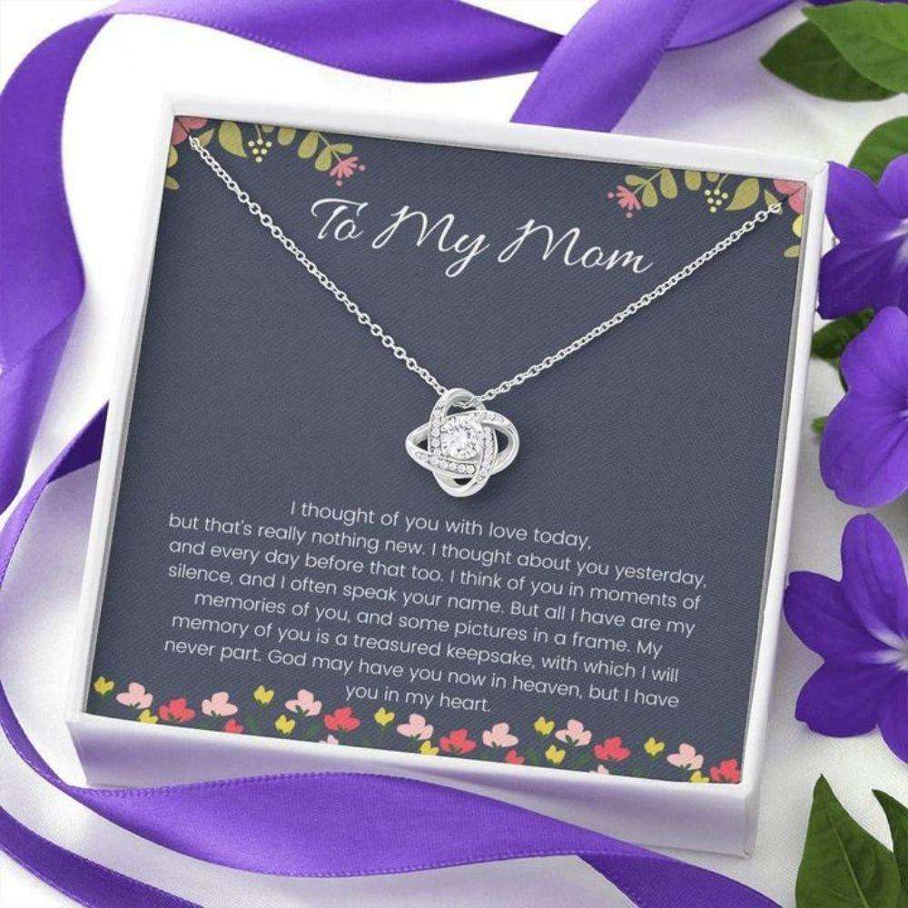 Mom Necklace, Gift For Mom I Have You In My Heart Love Knot Necklace Gifts for Mother (Mom) Rakva