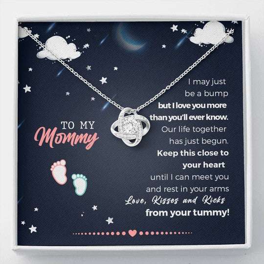 Mom Necklace, Gift For Mom I Love You More Than You’Ll Ever Know Love Knot Necklace Gifts for Mother (Mom) Rakva