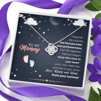 Mom Necklace, Gift For Mom I Love You More Than You’Ll Ever Know Love Knot Necklace Gifts for Mother (Mom) Rakva