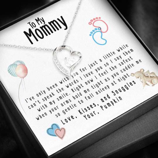 Mom Necklace, Gift For Mom Love Kisses And Snuggles Forever Love Necklace Gifts for Mother (Mom) Rakva