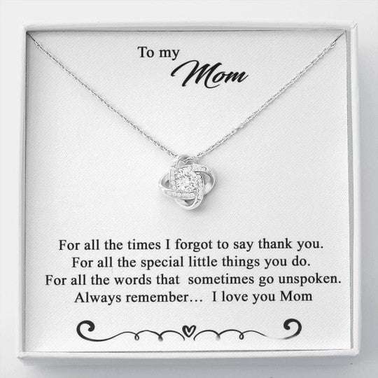 Mom Necklace, Gift For Mom Love Knot Necklace Always Remember I Love You Gifts for Mother (Mom) Rakva