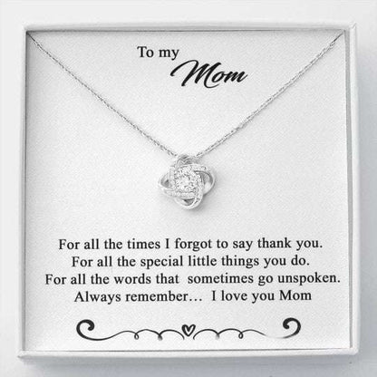 Mom Necklace, Gift For Mom Love Knot Necklace Always Remember I Love You Gifts for Mother (Mom) Rakva