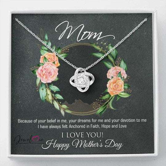 Mom Necklace, Gift For Mom Love Knot Necklace Happy Mother’S Day Your Dreams For Me Gifts for Mother (Mom) Rakva