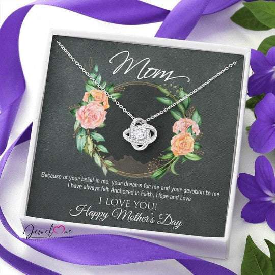 Mom Necklace, Gift For Mom Love Knot Necklace Happy Mother’S Day Your Dreams For Me Gifts for Mother (Mom) Rakva