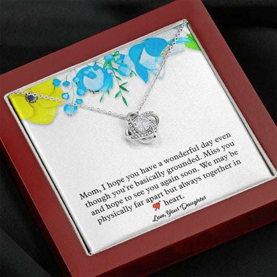 Mom Necklace, Gift For Mom Love Knot Necklace Hope You Have A Wonderful Day Gifts for Mother (Mom) Rakva