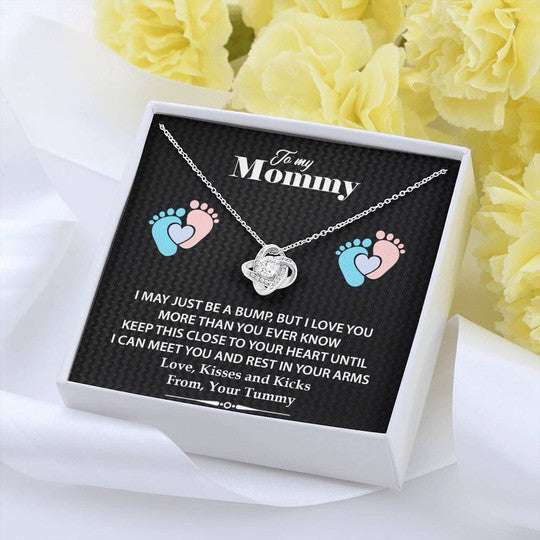 Mom Necklace, Gift For Mom Love Knot Necklace I Love You More Than You Know Gifts for Mother (Mom) Rakva