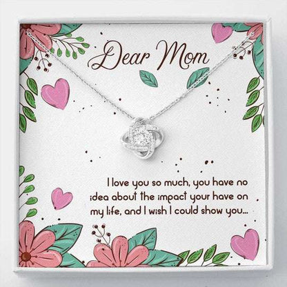 Mom Necklace, Gift For Mom Love Knot Necklace I Love You So Much Gifts for Mother (Mom) Rakva