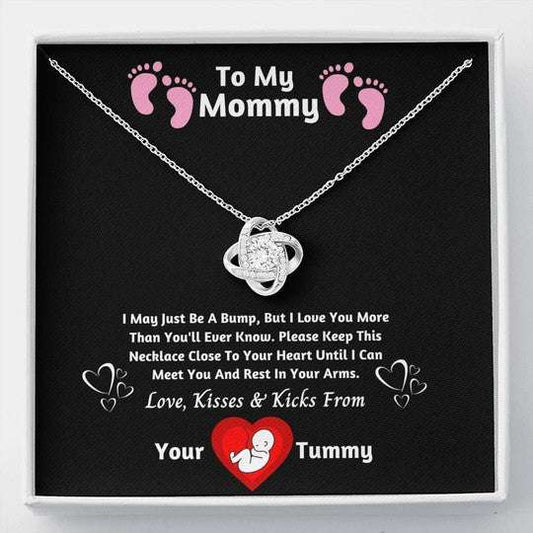 Mom Necklace, Gift For Mom Love Knot Necklace Keep This Necklace Close To Your Heart Gifts for Mother (Mom) Rakva