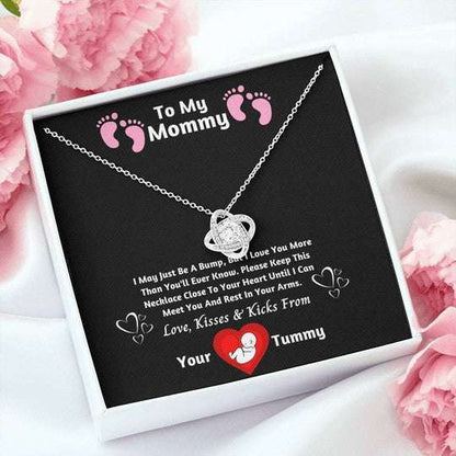 Mom Necklace, Gift For Mom Love Knot Necklace Keep This Necklace Close To Your Heart Gifts for Mother (Mom) Rakva