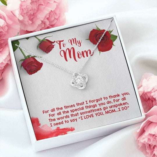 Mom Necklace, Gift For Mom Love Knot Necklace Thank For All Special Things You Do Gifts for Mother (Mom) Rakva