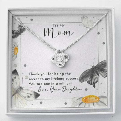 Mom Necklace, Gift For Mom Love Knot Necklace Thank You For Being The Secret Lifelong Success Gifts for Mother (Mom) Rakva