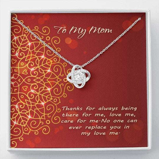 Mom Necklace, Gift For Mom Love Knot Necklace Thanks For Always Being There For Me Gifts for Mother (Mom) Rakva