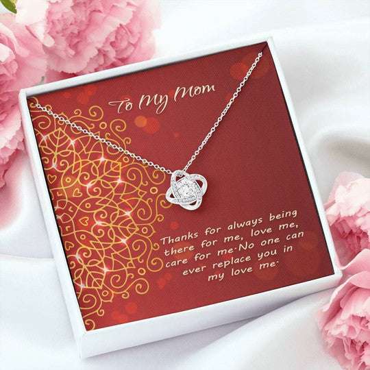 Mom Necklace, Gift For Mom Love Knot Necklace Thanks For Always Being There For Me Gifts for Mother (Mom) Rakva