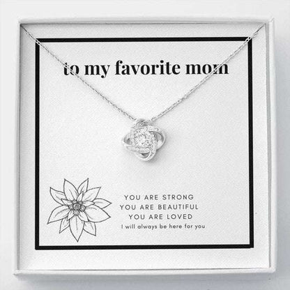 Mom Necklace, Gift For Mom Love Knot Necklace You Are Beautiful Gifts for Mother (Mom) Rakva