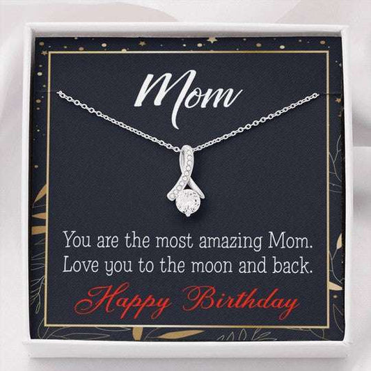 Mom Necklace, Gift For Mom Love You To The Moon And Back Alluring Beauty Necklace Gifts for Mother (Mom) Rakva