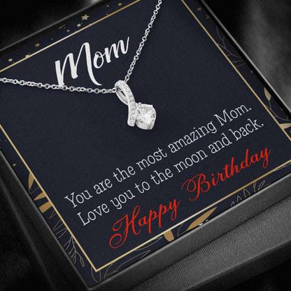 Mom Necklace, Gift For Mom Love You To The Moon And Back Alluring Beauty Necklace Gifts for Mother (Mom) Rakva