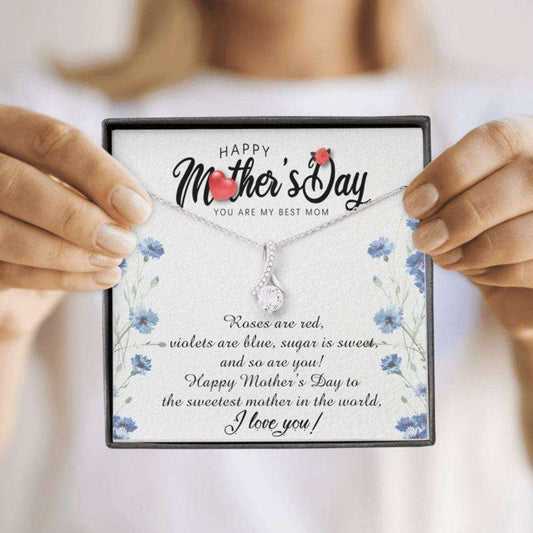 Mom Necklace, Gift For Mom, Lovely Message From Daughter To Mom On Mothers Day Necklace Gifts For Daughter Rakva