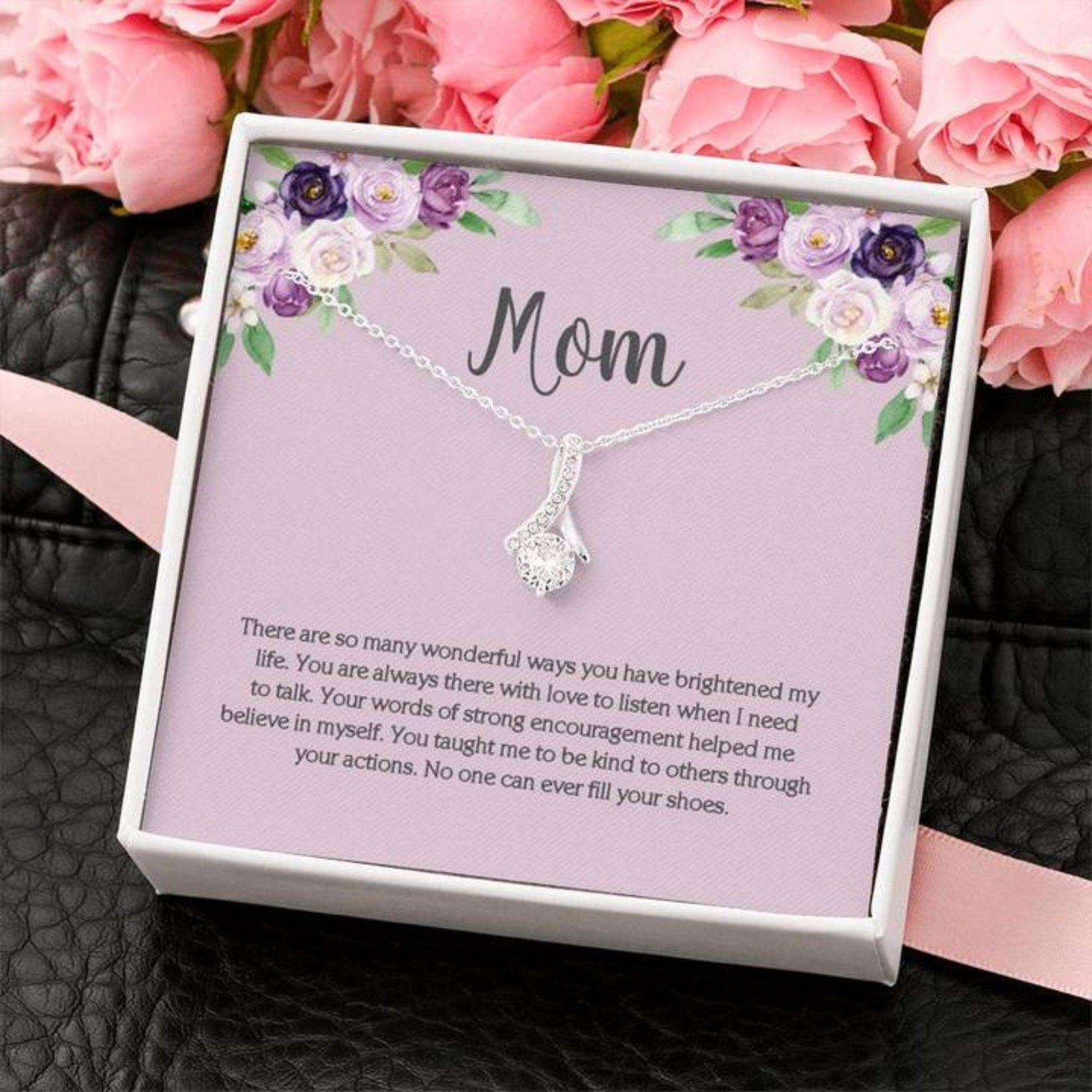 Mom Necklace, Gift For Mom, Mom Cz Necklace On Meaningful Gifts for Mother (Mom) Rakva