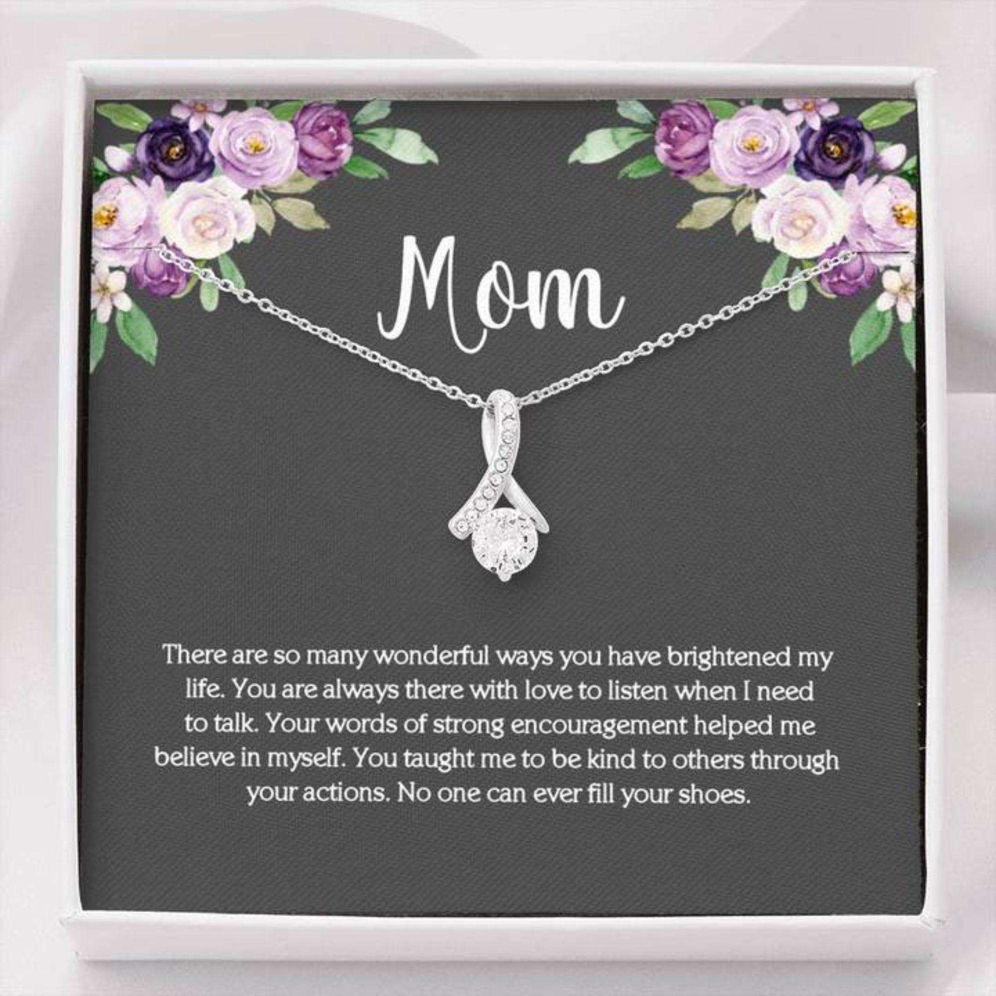 Mom Necklace, Gift For Mom, Mom Cz Pendant Necklace On Gifts for Mother (Mom) Rakva