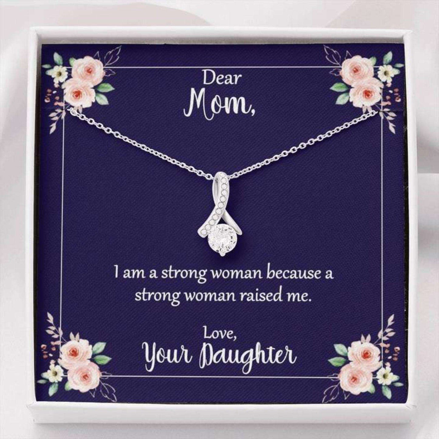 Mom Necklace, Gift For Mom, Mom I Am A Strong Woman Necklace Gifts for Mother (Mom) Rakva