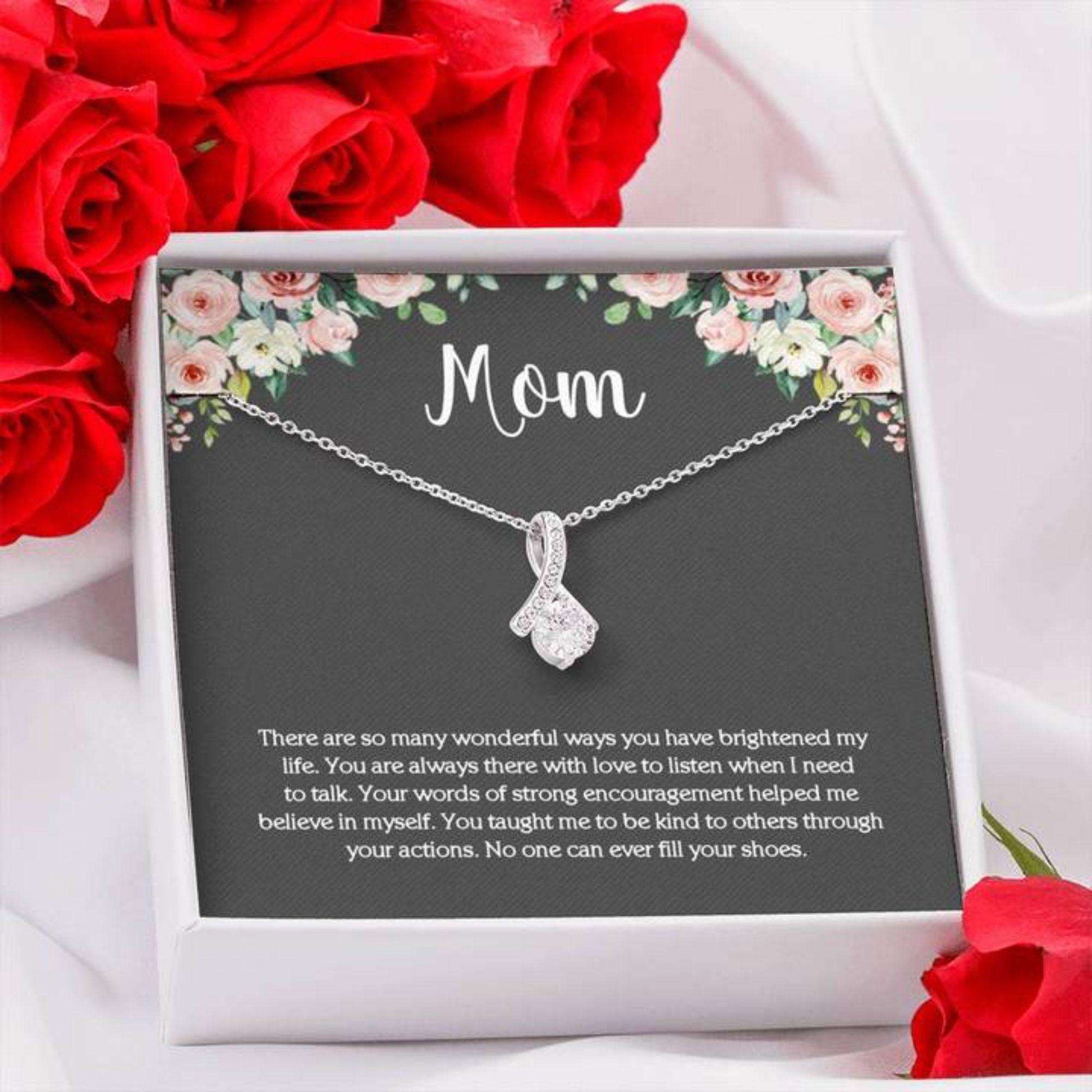 Mom Necklace, Gift For Mom, Mom Necklace With Cz Pendant Gifts for Mother (Mom) Rakva