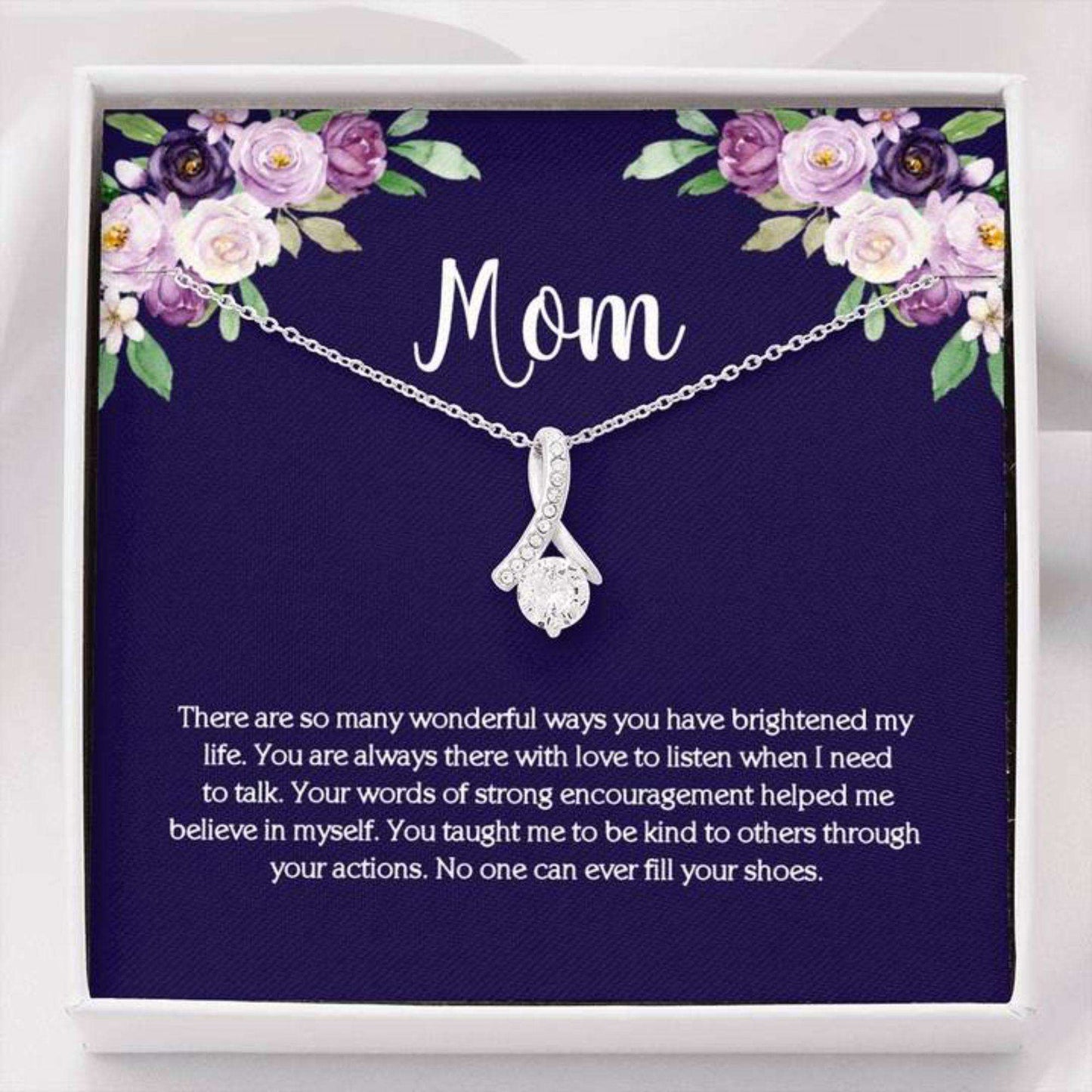 Mom Necklace, Gift For Mom, Mom With Cz Pendant Necklace Gifts for Mother (Mom) Rakva