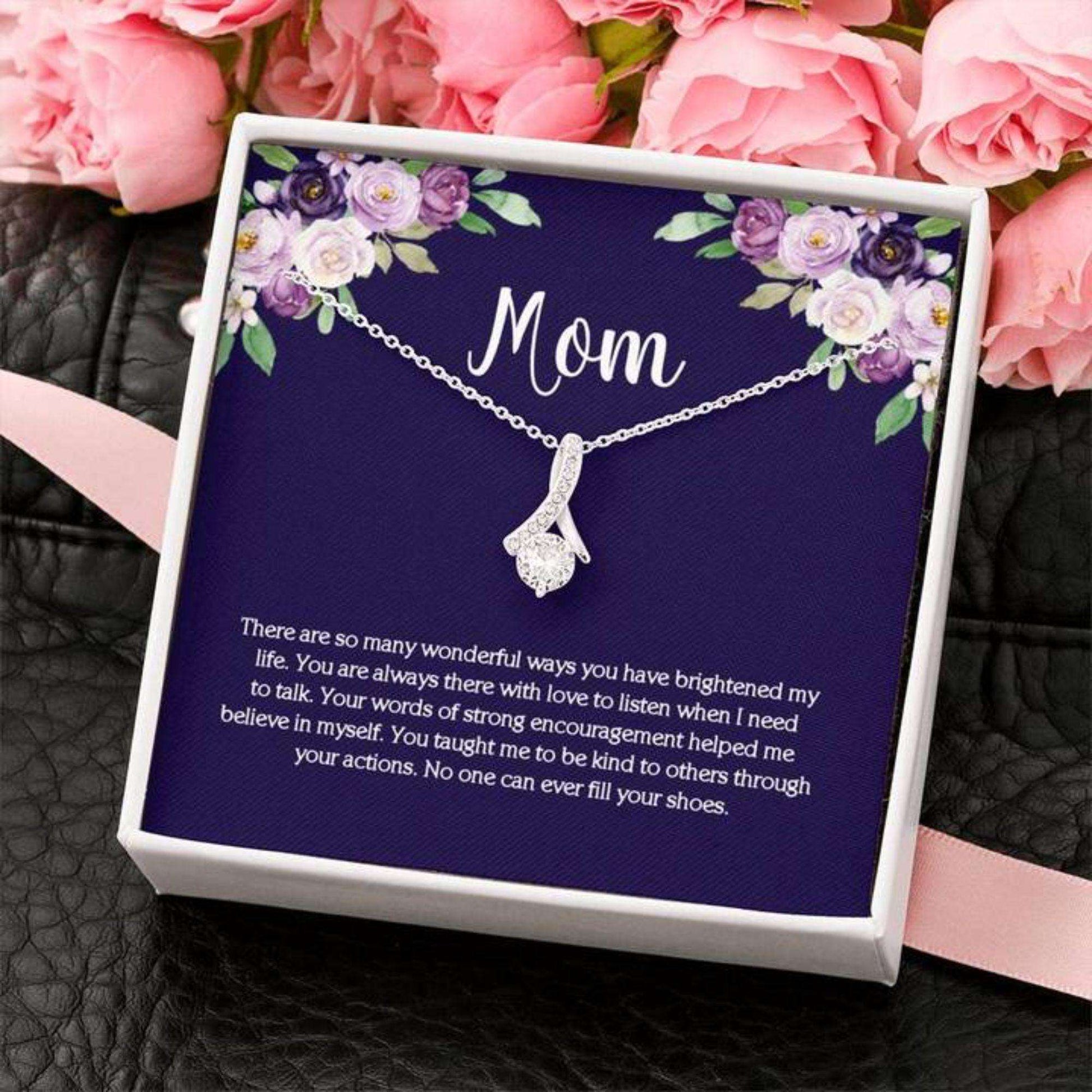 Mom Necklace, Gift For Mom, Mom With Cz Pendant Necklace Gifts for Mother (Mom) Rakva