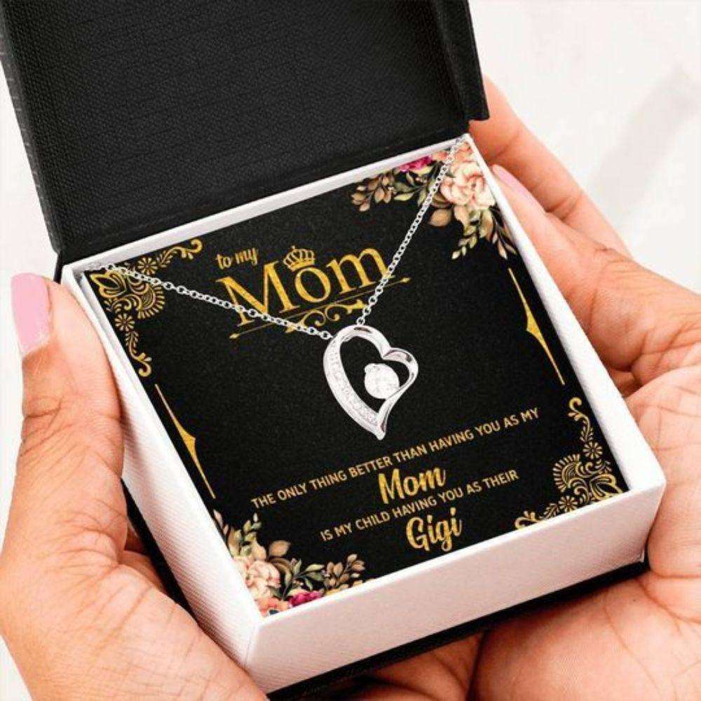 Mom Necklace, Gift For Mom My Child Having As Their Gigi Forever Love Necklace Gifts for Mother (Mom) Rakva