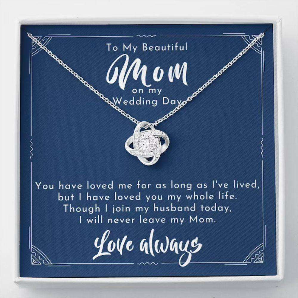 Mom Necklace, Gift For Mom Necklace On My Wedding Day With Gift Box “ Navy Blue Gifts for Mother (Mom) Rakva