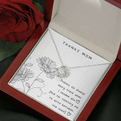 Mom Necklace, Gift For Mom Necklace Thanks Mom For Teaching Me To Write, Mom Jewelry Gifts for Mother (Mom) Rakva