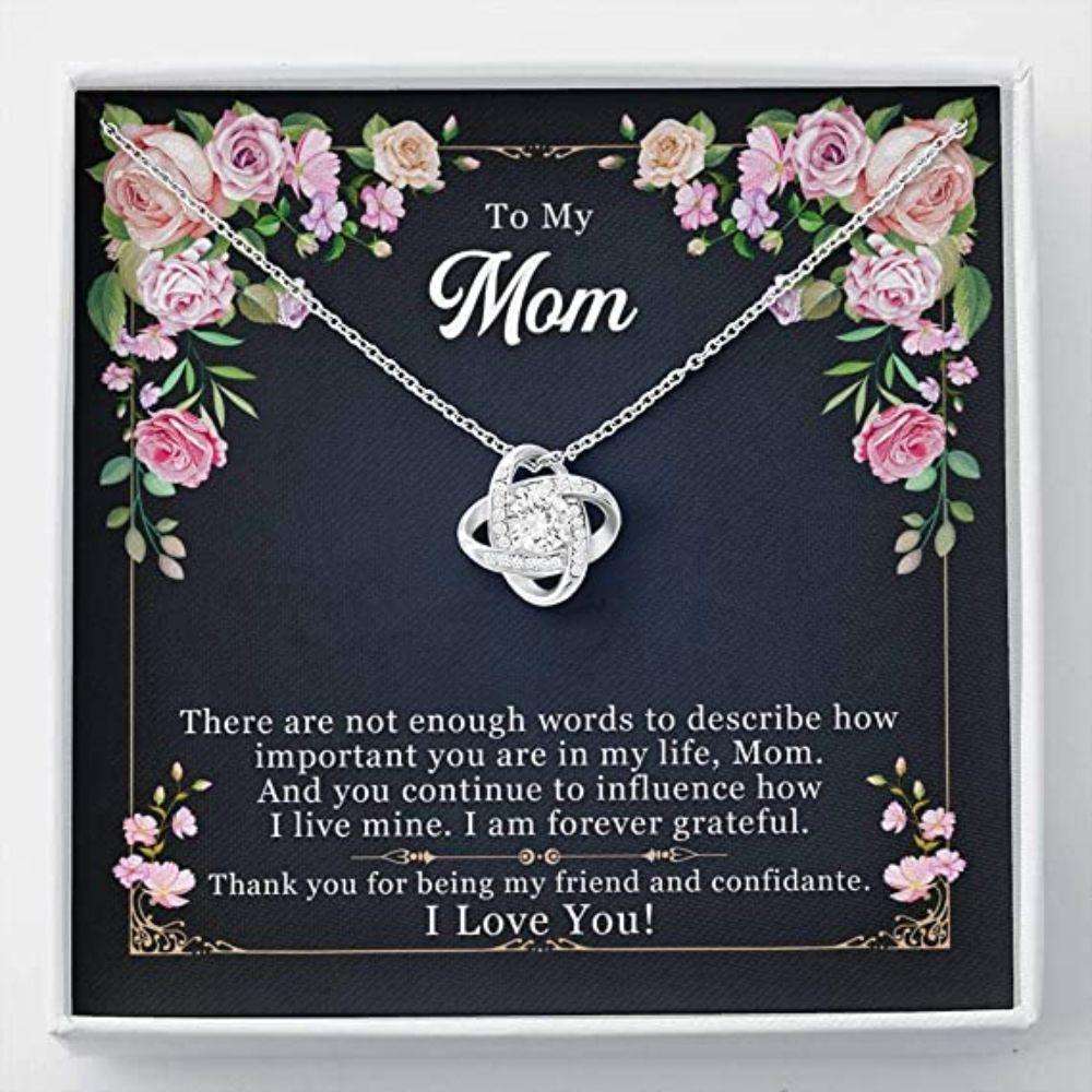 Mom Necklace, Gift For Mom Necklace To My Mom”Enough Words-So” Necklace Gift For Mom Gifts for Mother (Mom) Rakva