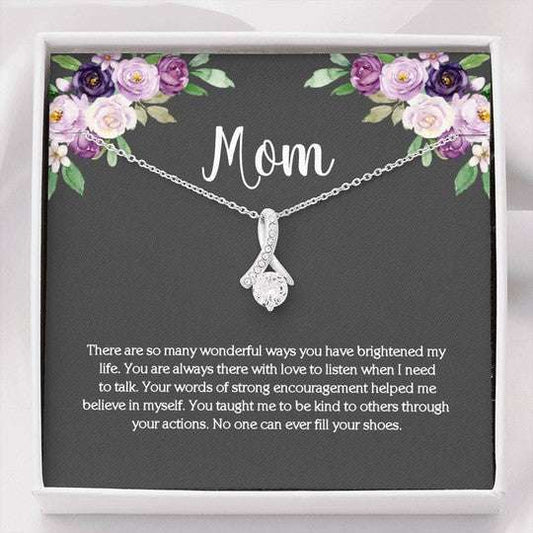 Mom Necklace, Gift For Mom No One Can Ever Fill Your Shoes Alluring Beauty Necklace Gifts for Mother (Mom) Rakva