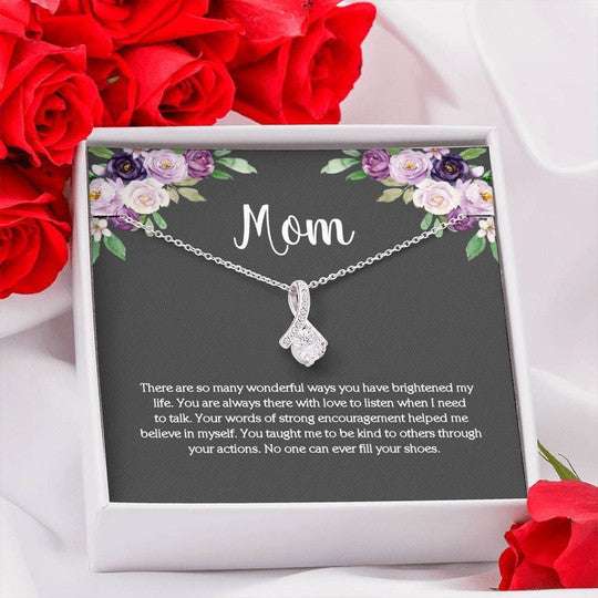 Mom Necklace, Gift For Mom No One Can Ever Fill Your Shoes Alluring Beauty Necklace Gifts for Mother (Mom) Rakva