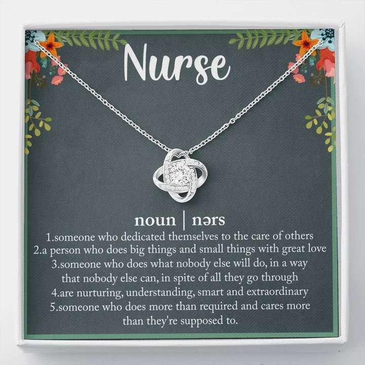 Mom Necklace, Gift For Mom Nurse Noun Love Knot Necklace Gifts for Mother (Mom) Rakva