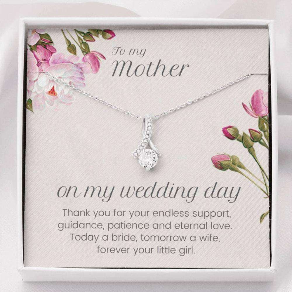 Mom Necklace, Gift For Mom On Wedding Day, Mother Of The Bride Gift From Daughter, Thank You Mom Wedding Necklace From Bride Gifts For Daughter Rakva