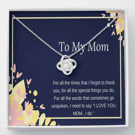 Mom Necklace, Gift For Mom Thank You For All The Special Things You Do Love Knot Necklace Gifts for Mother (Mom) Rakva