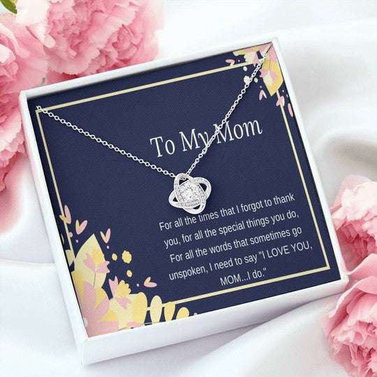 Mom Necklace, Gift For Mom Thank You For All The Special Things You Do Love Knot Necklace Gifts for Mother (Mom) Rakva